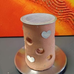 Räucherstövchen / Räucherofen Herzen handgemacht inkl. Edelstahl-Sieb